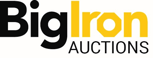 BigIron Auctions logo with stylized text. "BigIron" in bold black and yellow letters; "AUCTIONS" below in smaller black font. Modern and professional tone.
